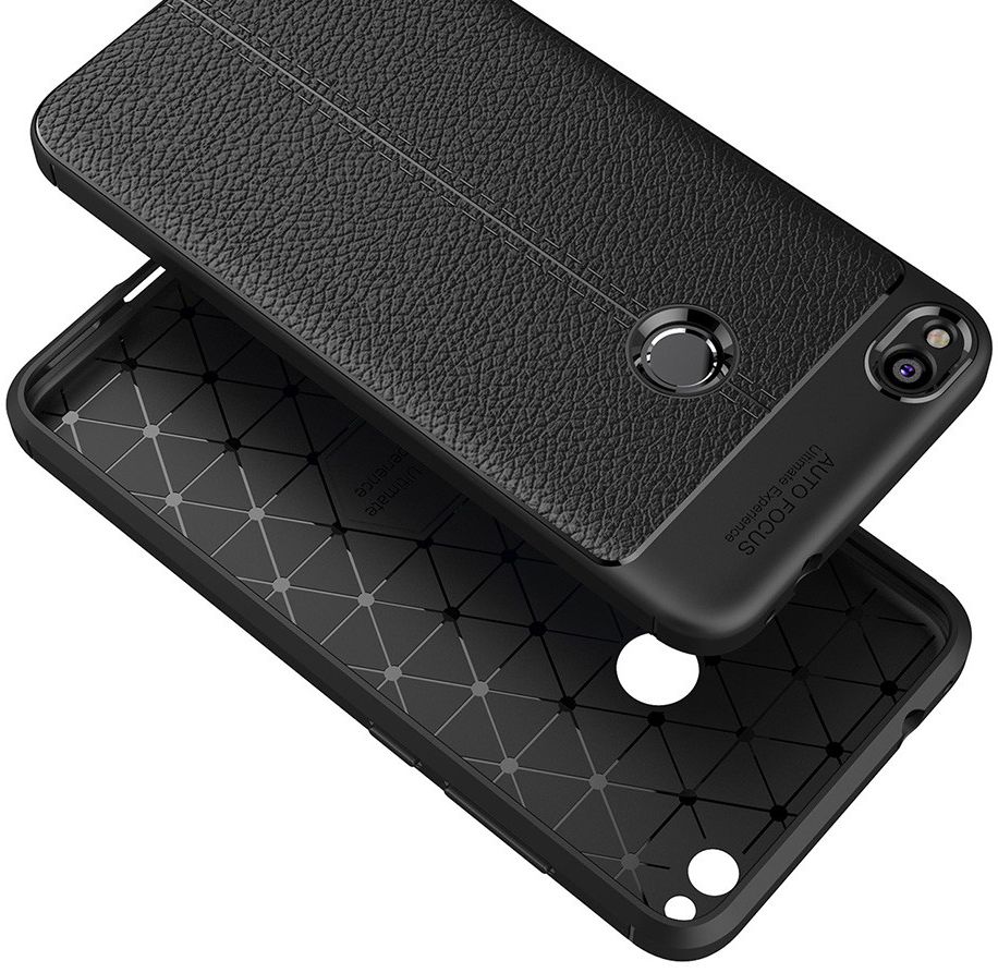 Huawei P8 Lite (2017) Hoesje TPU Met Leren Textuur Zwart afbeelding 11