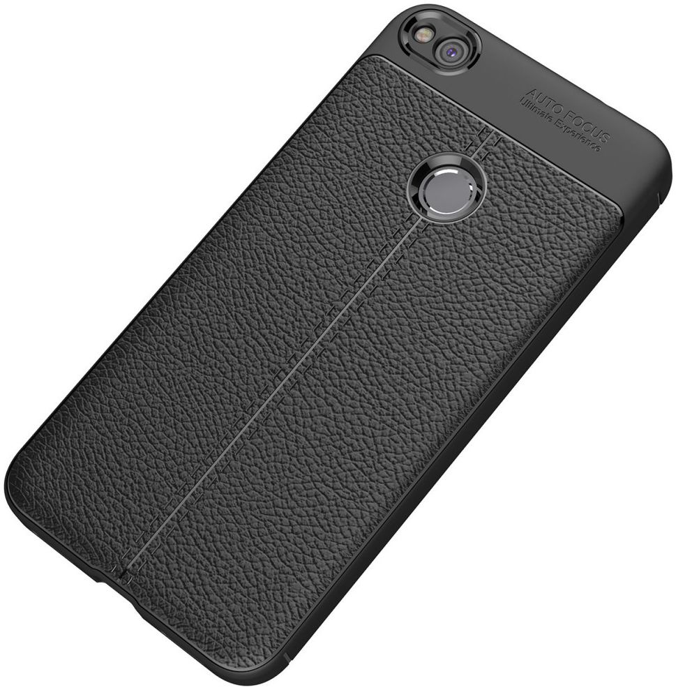 Huawei P8 Lite (2017) Hoesje TPU Met Leren Textuur Zwart afbeelding 7