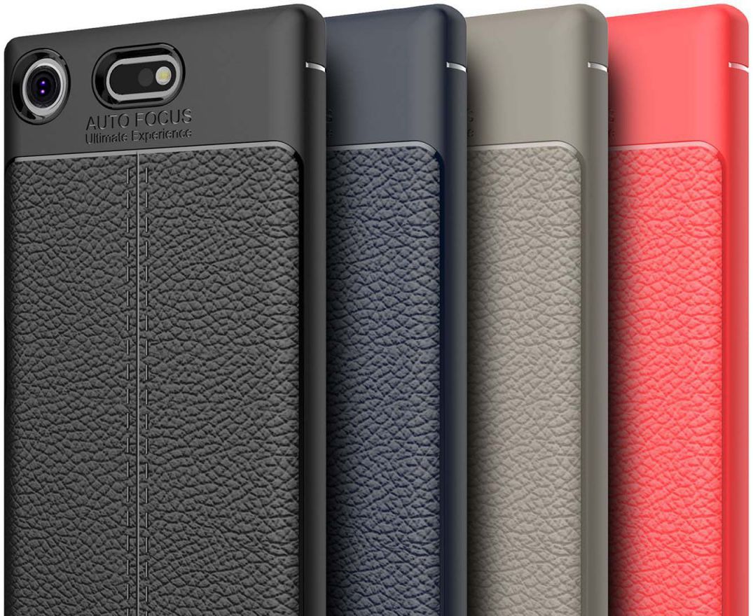 Sony Xperia XZ1 Compact Hoesje TPU Met Leren Textuur afbeelding 12