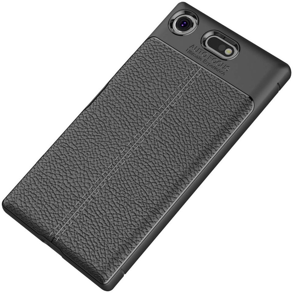 Sony Xperia XZ1 Compact Hoesje TPU Met Leren Textuur afbeelding 13