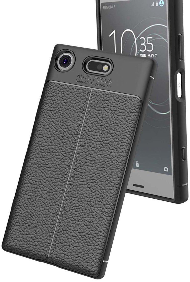 Sony Xperia XZ1 Compact Hoesje TPU Met Leren Textuur afbeelding 6
