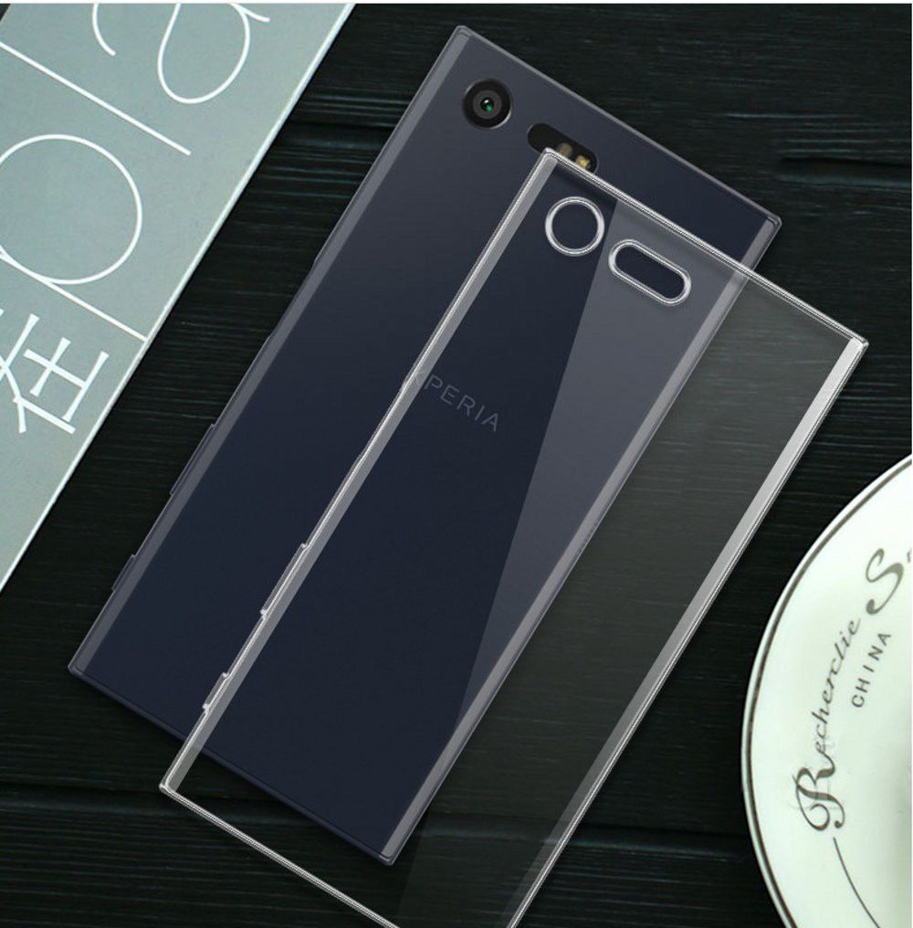 Sony Xperia XZ1 Hoesje Dun TPU Transparant afbeelding 5