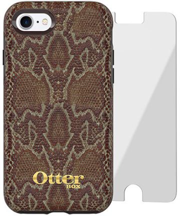Otterbox Strada Premium Leather Case + Alpha Glass iPhone 7 / 8 Wooded Hoesjes