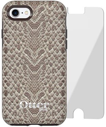 Otterbox Strada Premium Leather Case + Alpha Glass iPhone 7 / 8 Stone Hoesjes