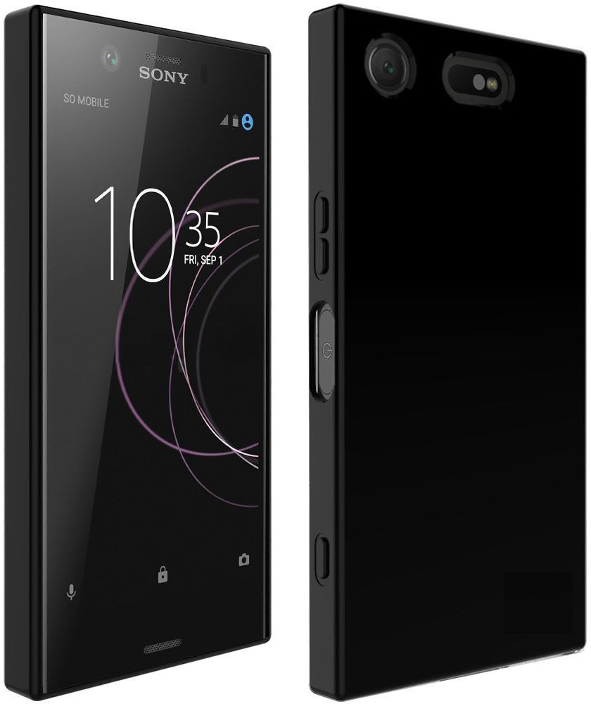 Sony Xperia XZ1 Compact TPU Zwart hoesje afbeelding 2