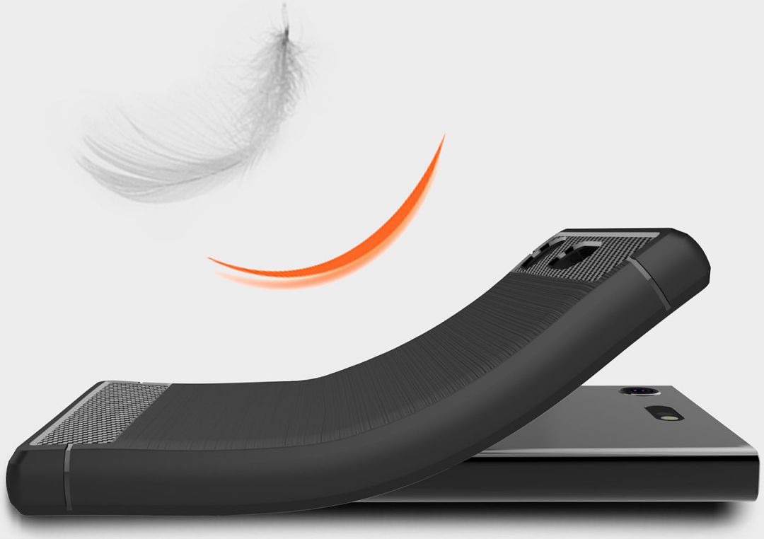 Sony Xperia XZ1 Compact Geborsteld TPU Hoesje Zwart afbeelding 7