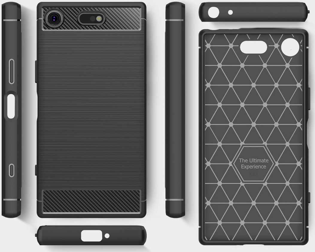 Sony Xperia XZ1 Compact Geborsteld TPU Hoesje Zwart afbeelding 9