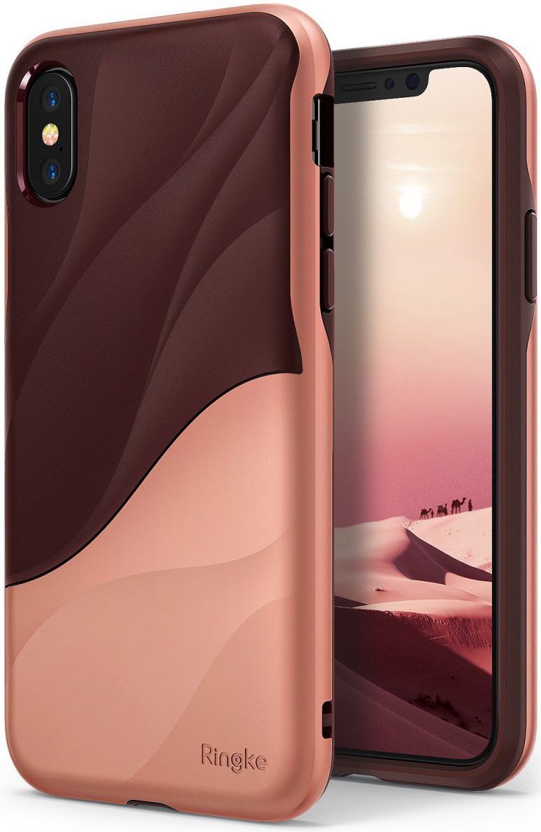 Ringke Wave Apple iPhone X Hoesje Roze Goud afbeelding 1
