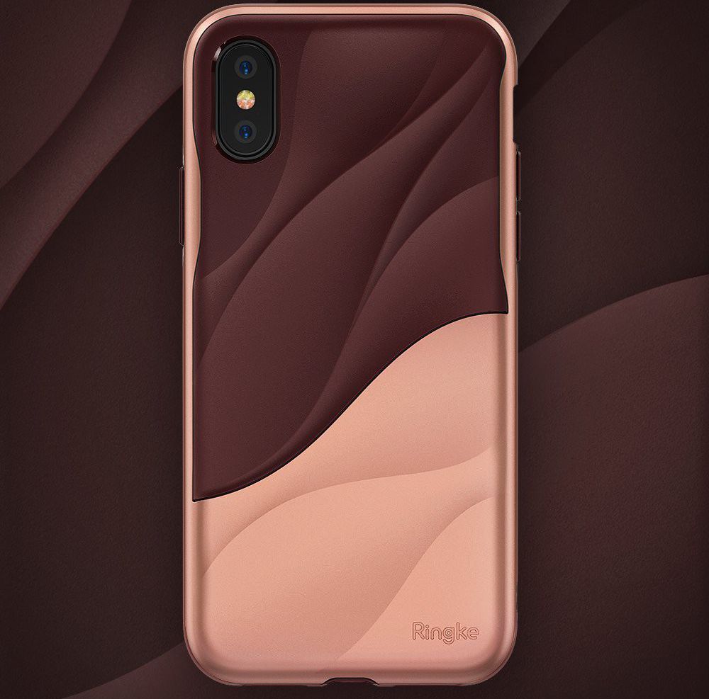 Ringke Wave Apple iPhone X Hoesje Roze Goud afbeelding 4