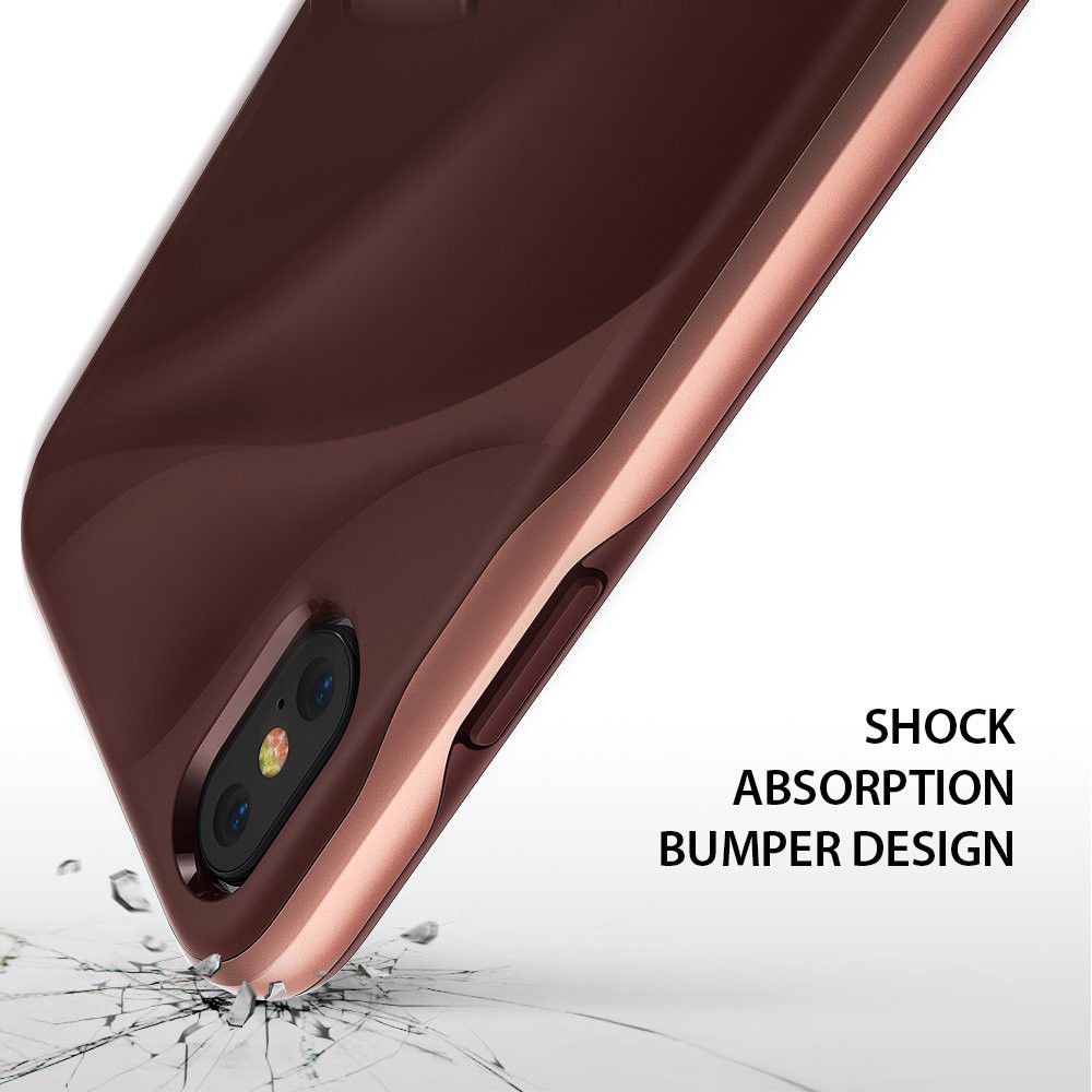 Ringke Wave Apple iPhone X Hoesje Roze Goud afbeelding 5
