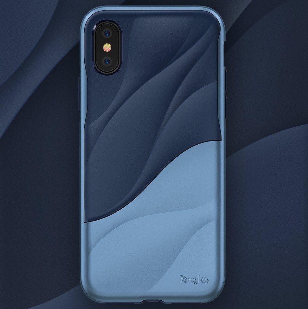 Ringke Wave Apple iPhone X Hoesje Blauw afbeelding 4