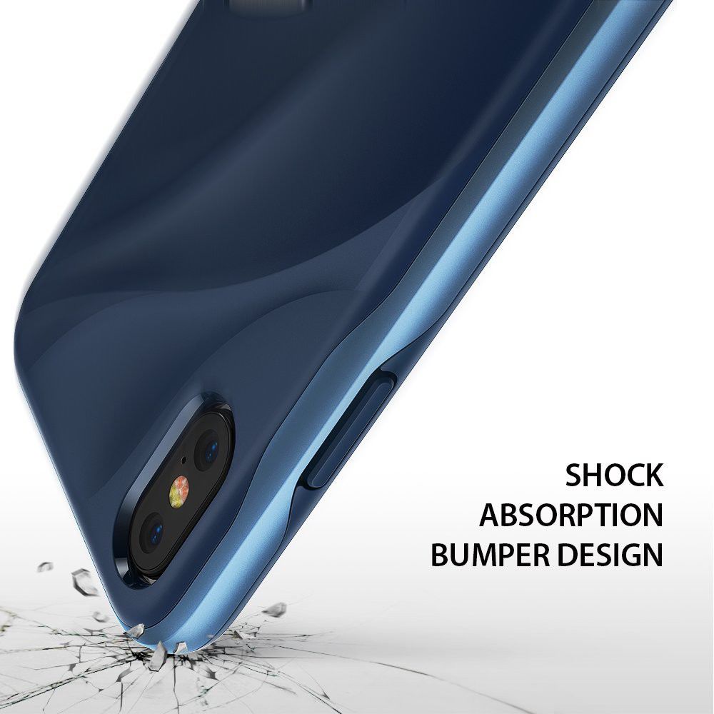 Ringke Wave Apple iPhone X Hoesje Blauw afbeelding 5