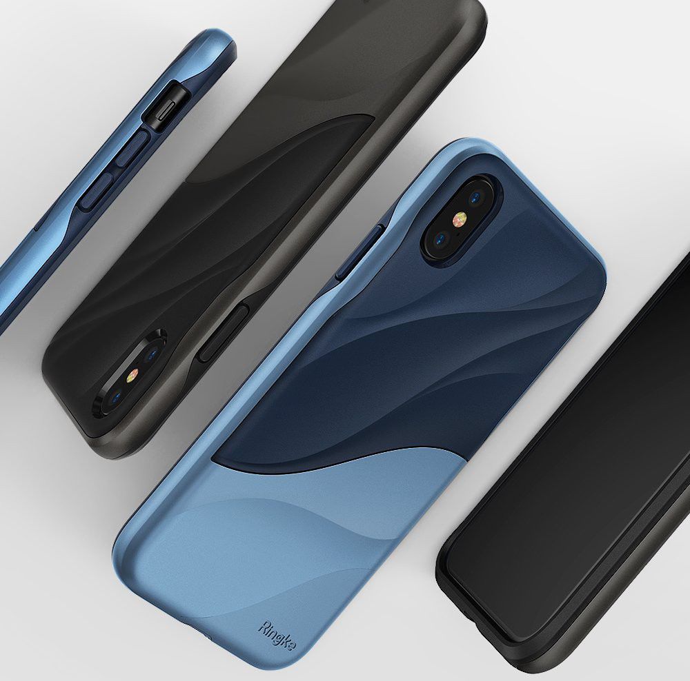 Ringke Wave Apple iPhone X Hoesje Blauw afbeelding 7