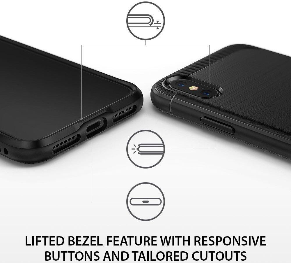 Ringke Onyx Apple iPhone X Hoesje Zwart afbeelding 9