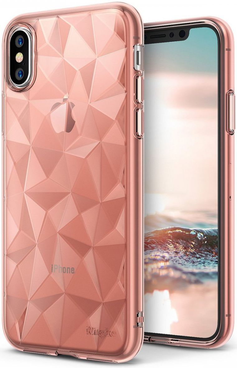 Ringke Air Prism Apple iPhone X Hoesje Roze Goud afbeelding 1
