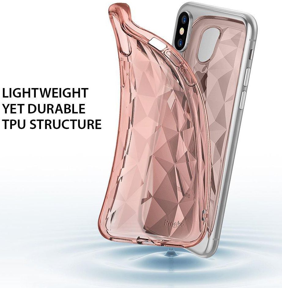 Ringke Air Prism Apple iPhone X Hoesje Roze Goud afbeelding 2
