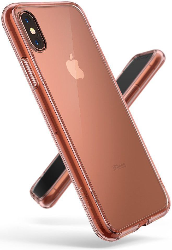 Ringke Fusion iPhone X Hoesje Doorzichtig Roze Goud afbeelding 9