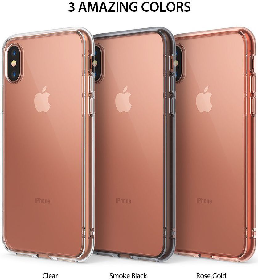 Ringke Fusion iPhone X Hoesje Doorzichtig Roze Goud afbeelding 13