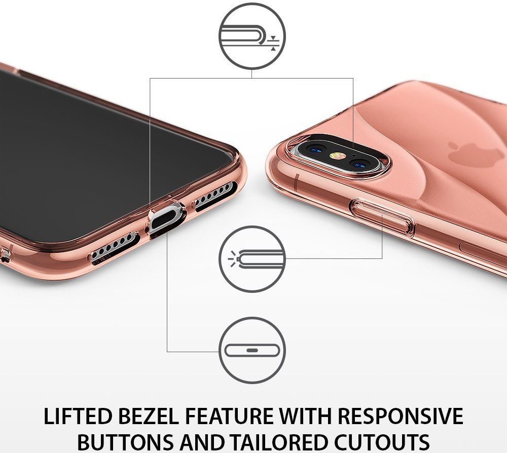 Ringke Flow iPhone X Hoesje Roze Goud afbeelding 3