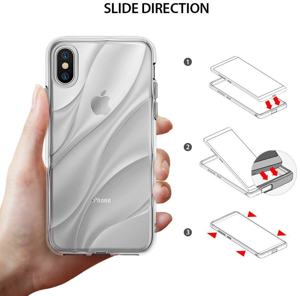 Ringke Flow iPhone X Hoesje Roze Goud afbeelding 7