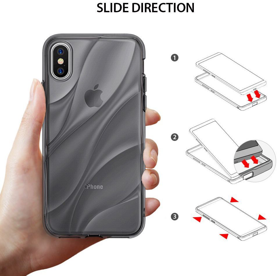 Ringke Flow iPhone X Hoesje Grijs afbeelding 5