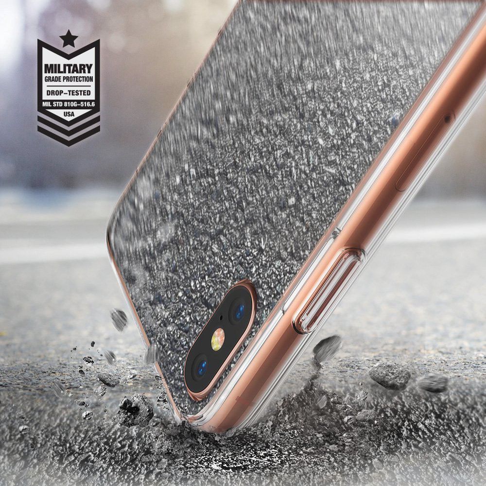 Ringke Fusion Apple iPhone X Spiegel Hoesje Goud afbeelding 3