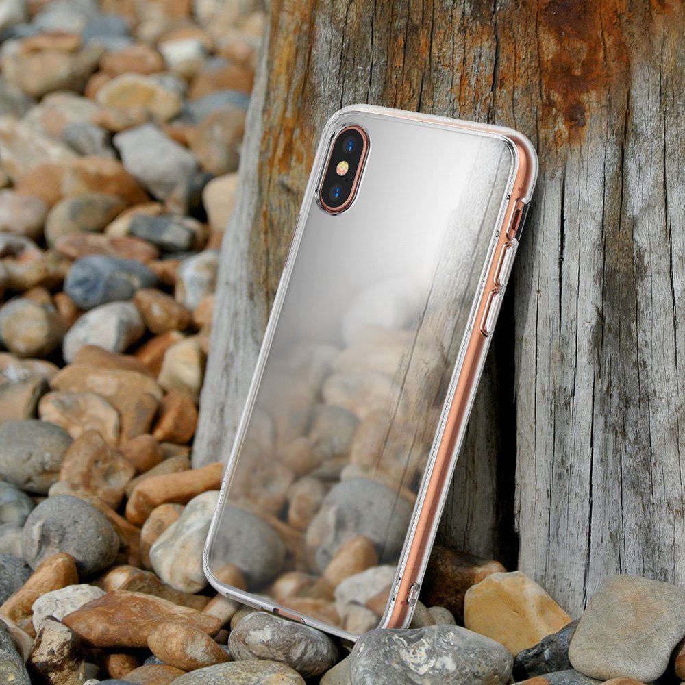 Ringke Fusion Apple iPhone X Spiegel Hoesje Goud afbeelding 4