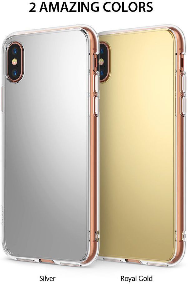 Ringke Fusion Apple iPhone X Spiegel Hoesje Goud afbeelding 5