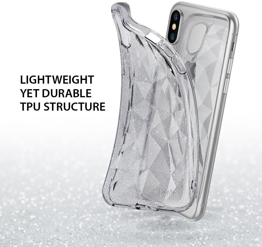 Ringke Air Prism Apple iPhone X Hoesje Glitter Doorzichtig afbeelding 2