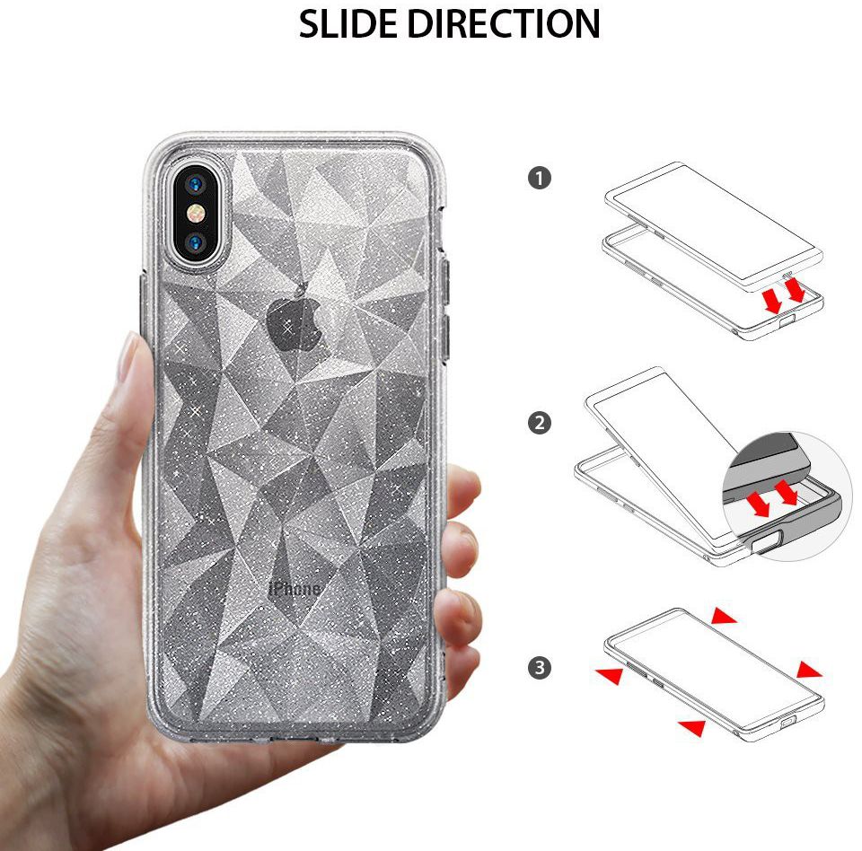 Ringke Air Prism Apple iPhone X Hoesje Glitter Doorzichtig afbeelding 5
