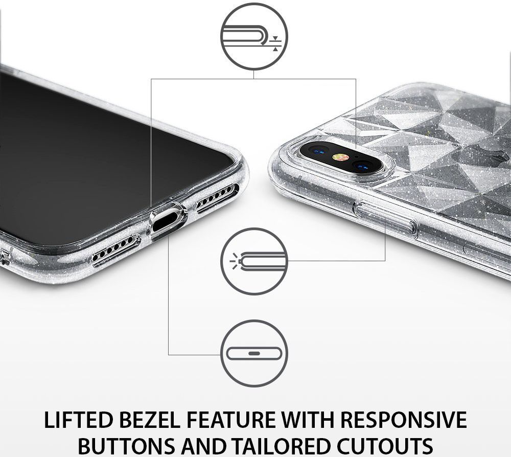 Ringke Air Prism Apple iPhone X Hoesje Glitter Doorzichtig afbeelding 6