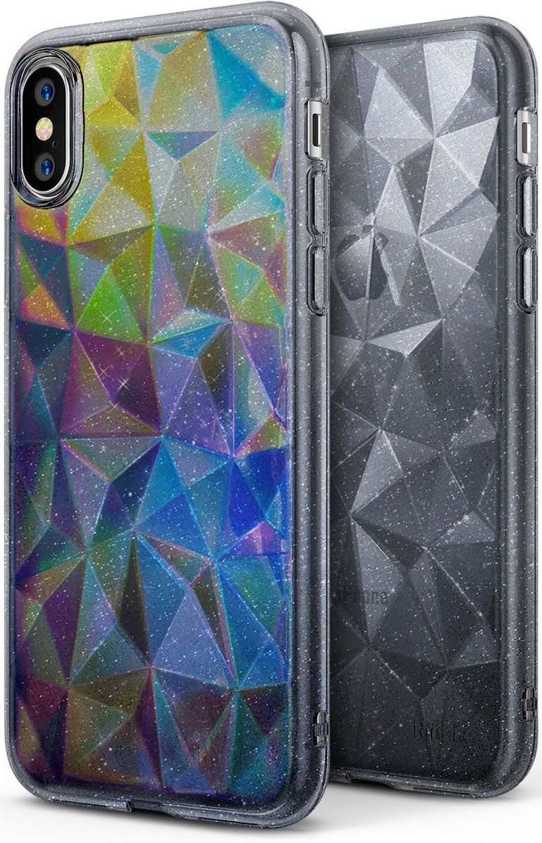 Ringke Air Prism Apple iPhone X Hoesje Glitter Grijs afbeelding 1