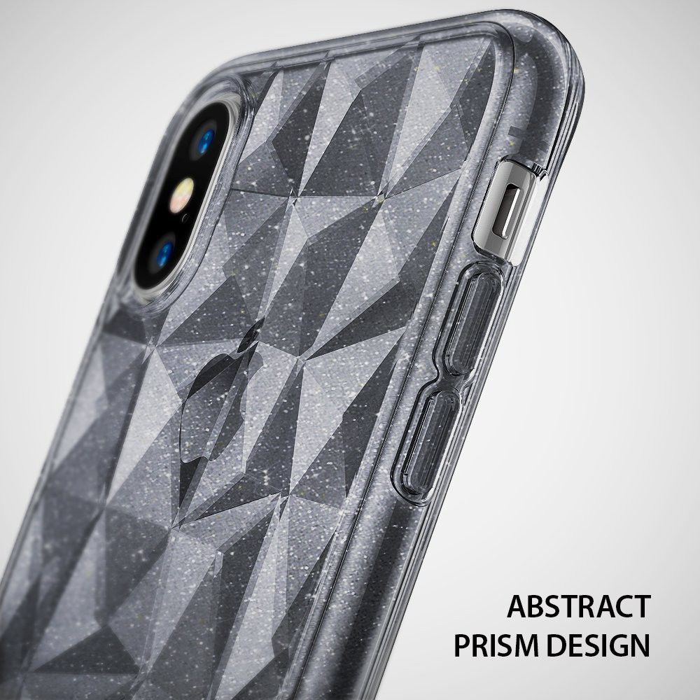 Ringke Air Prism Apple iPhone X Hoesje Glitter Grijs afbeelding 3
