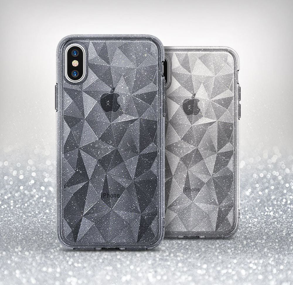 Ringke Air Prism Apple iPhone X Hoesje Glitter Grijs afbeelding 6