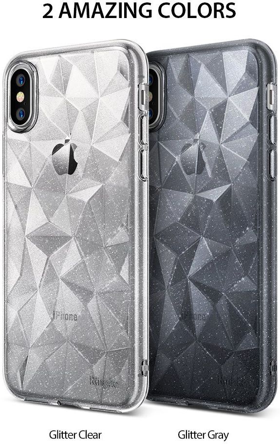 Ringke Air Prism Apple iPhone X Hoesje Glitter Grijs afbeelding 7