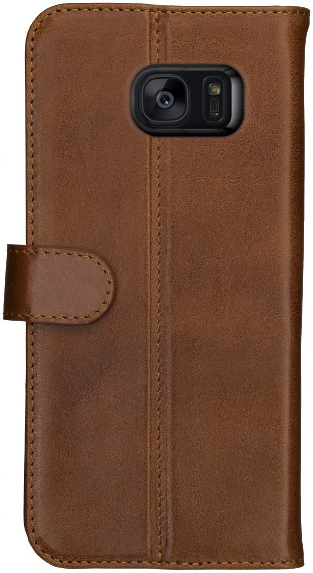 Rosso Deluxe Samsung Galaxy S7 Edge Hoesje Echt Leer Book Case Bruin afbeelding 11