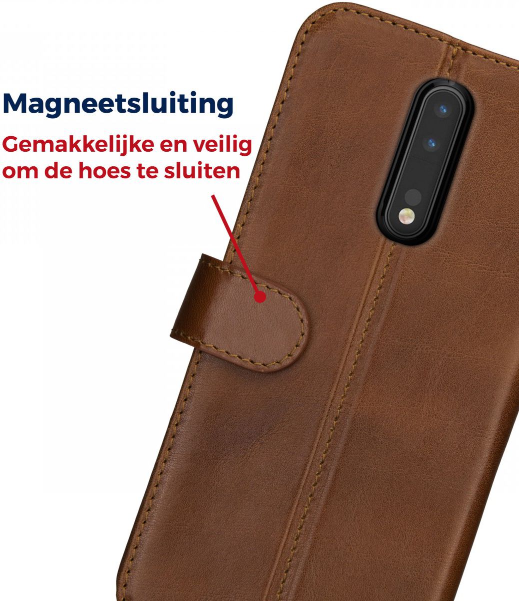 Rosso Deluxe Nokia 8 Hoesje Echt Leer Book Case Bruin afbeelding 9
