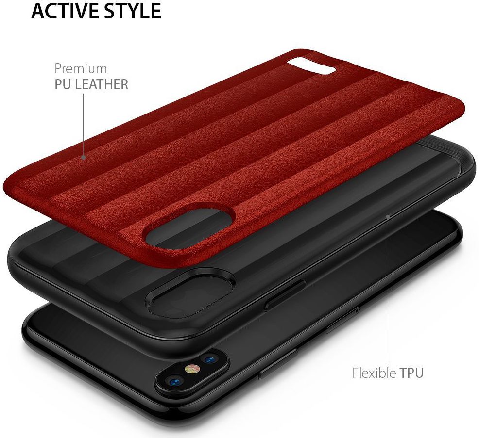 Ringke Flex S Apple iPhone X Hoesje Rood afbeelding 2