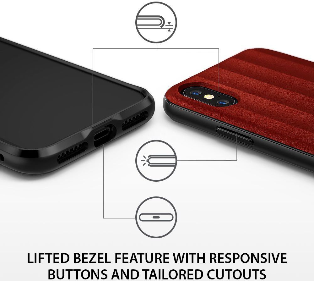 Ringke Flex S Apple iPhone X Hoesje Rood afbeelding 4