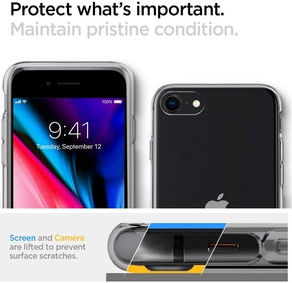 Spigen Liquid Crystal iPhone 7 / 8 / SE (2020/2022) Hoesje Transparant afbeelding 5