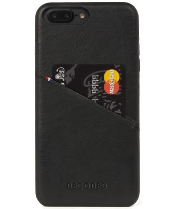 Decoded Leren Portemonnee Back Cover Apple iPhone 8 /7/6S Plus Zwart Hoesjes