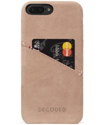 Decoded Leren Portemonnee Back Cover Apple iPhone 8/7/6S Plus Roze Hoesjes