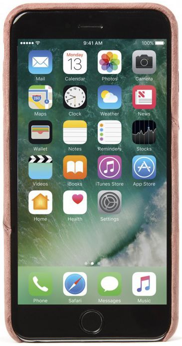 Decoded Leren Portemonnee Back Cover Apple iPhone 8/7/6S Plus Roze afbeelding 4