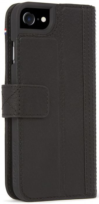 Decoded Leren Portemonnee Hoesje Apple iPhone 8 / 7 / 6S Zwart afbeelding 4