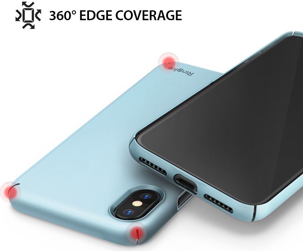 Ringke Slim Apple iPhone X ultra dun hoesje Blauw afbeelding 2