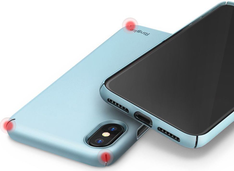 Ringke Slim Apple iPhone X ultra dun hoesje Blauw afbeelding 8