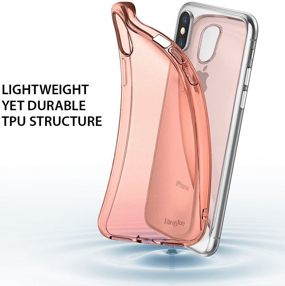 Ringke Air Apple iPhone X Hoesje Roze Goud afbeelding 2