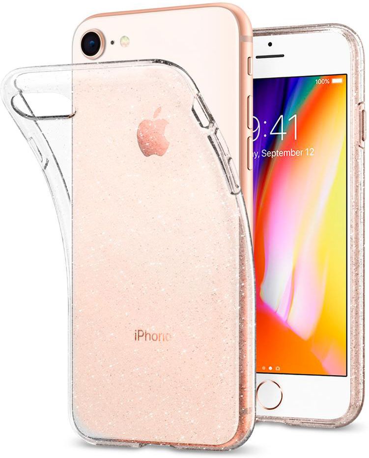 Spigen Liquid Crystal Glitter Apple Iphone 7/ 8 Hoesje Transparant afbeelding 2