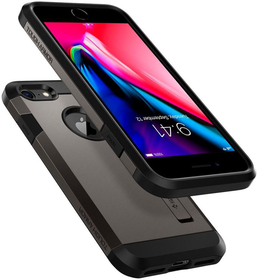 Spigen Tough Armor 2 Case Apple iPhone 7/8 Gunmetal afbeelding 2