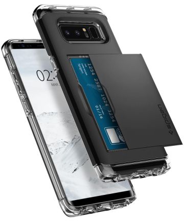 Spigen Crystal Wallet Hoesje Samsung Galaxy Note 8 Zwart Hoesjes